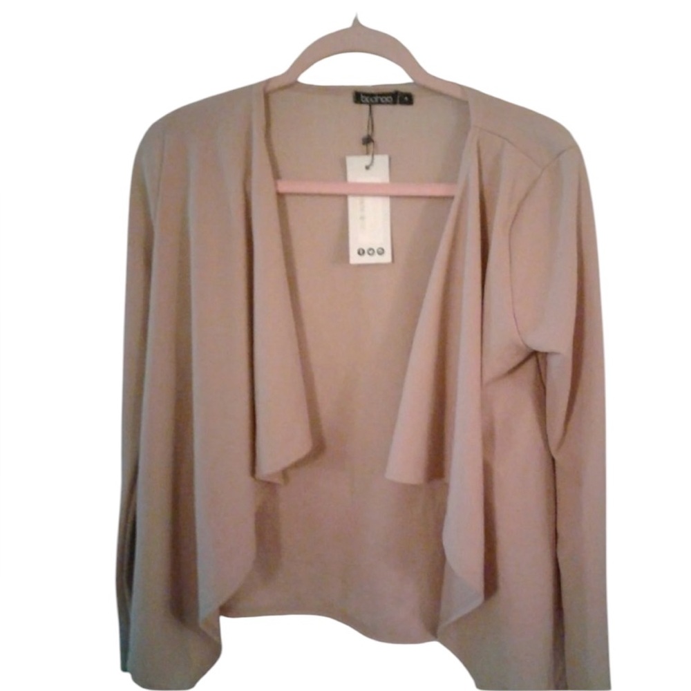 Boohoo Dusty Peachy Pink Cardigan